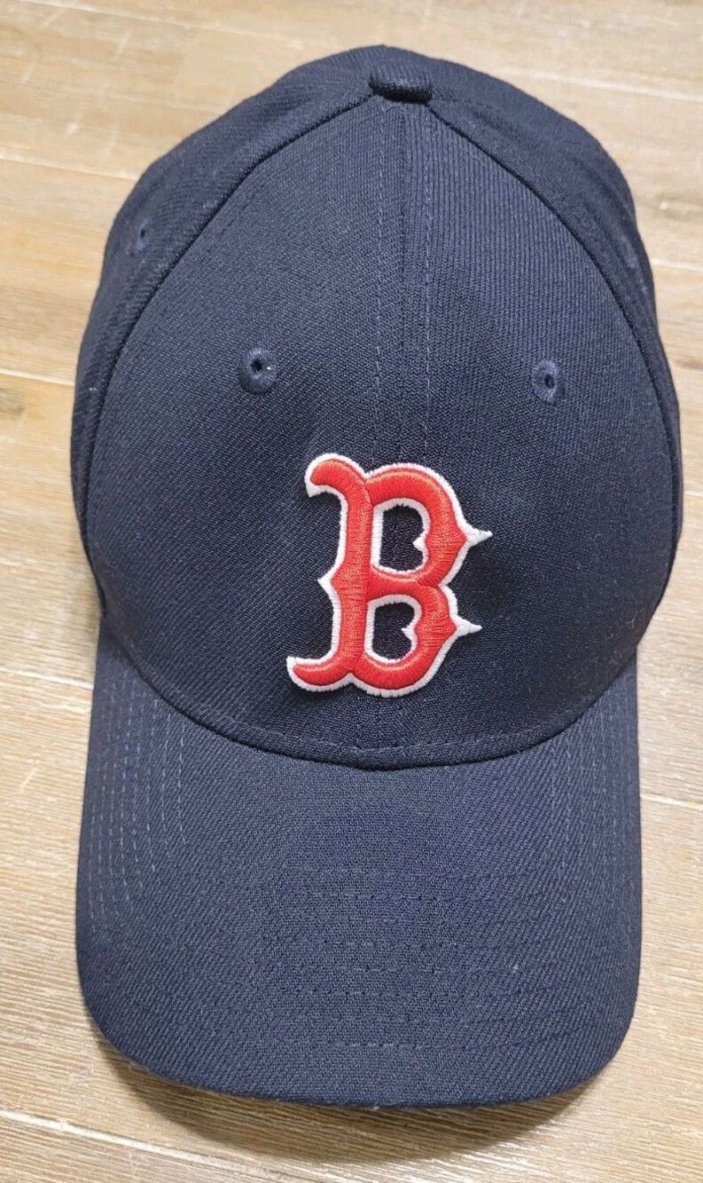New Era Boston Red Sox Logo 39THIRTY Medium/Large Flex Hat Navy Blue Cap MLB